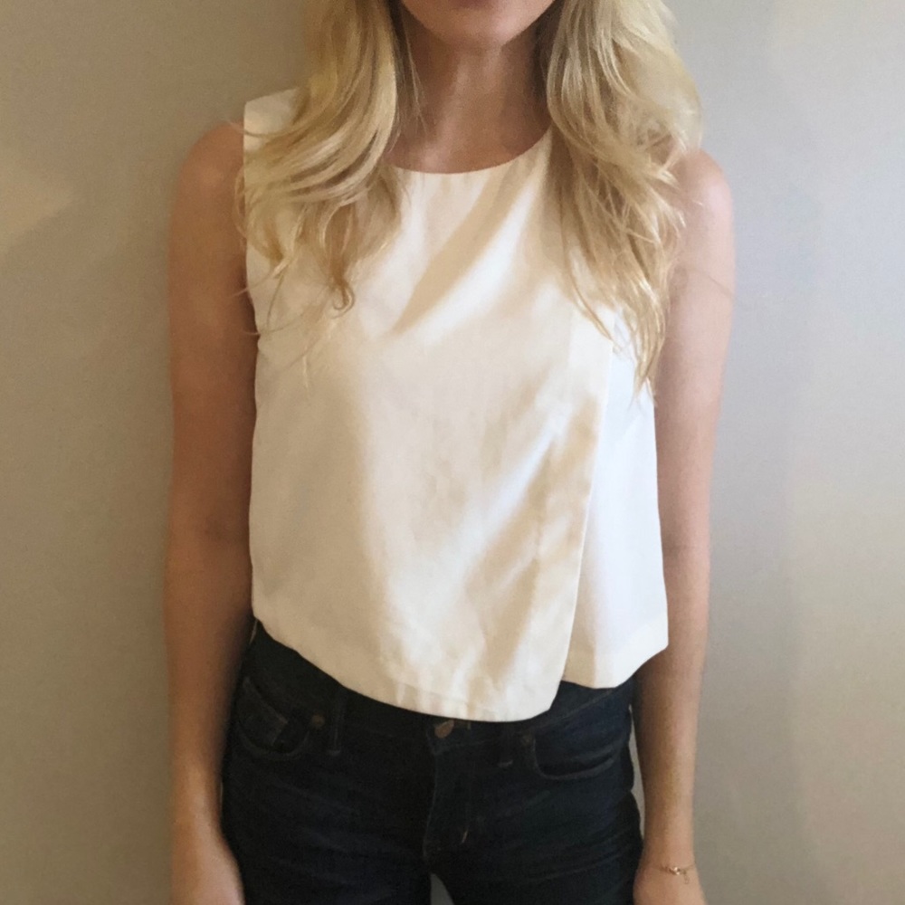 Lucca Couture White Asymmetrical Top